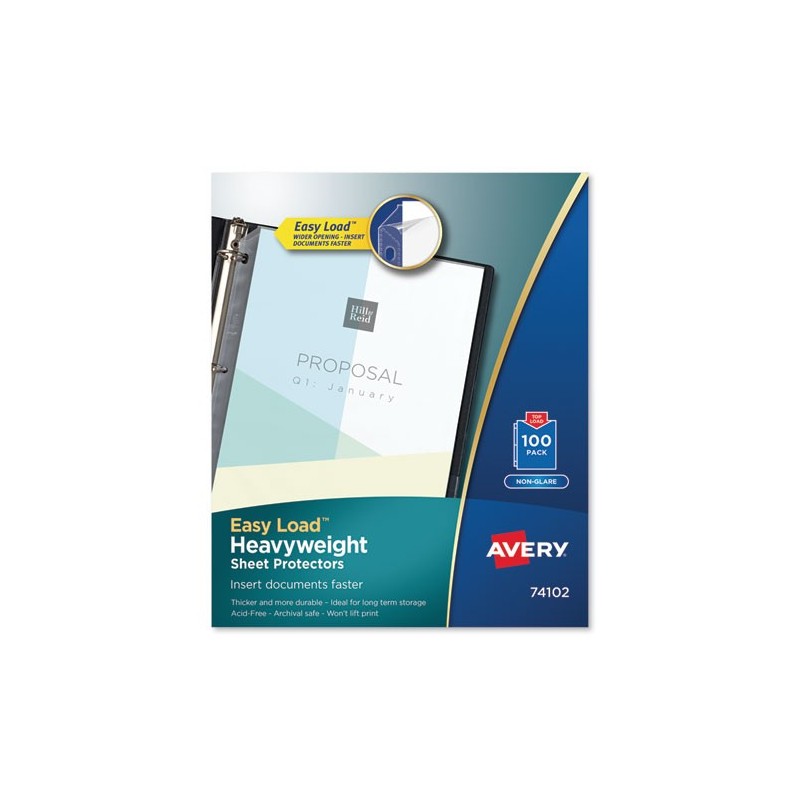 Avery Heavyweight and Super Heavyweight Easy Load Non-Glare Sheet Protector